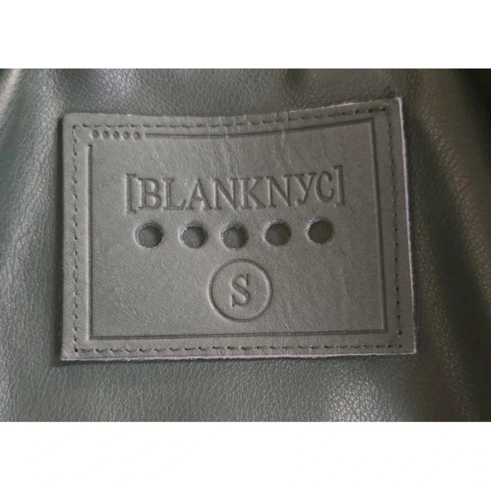 BlankNYC Black Faux Leather Moto Jacket Women's‎ Size S Biker Zip Motorcycle